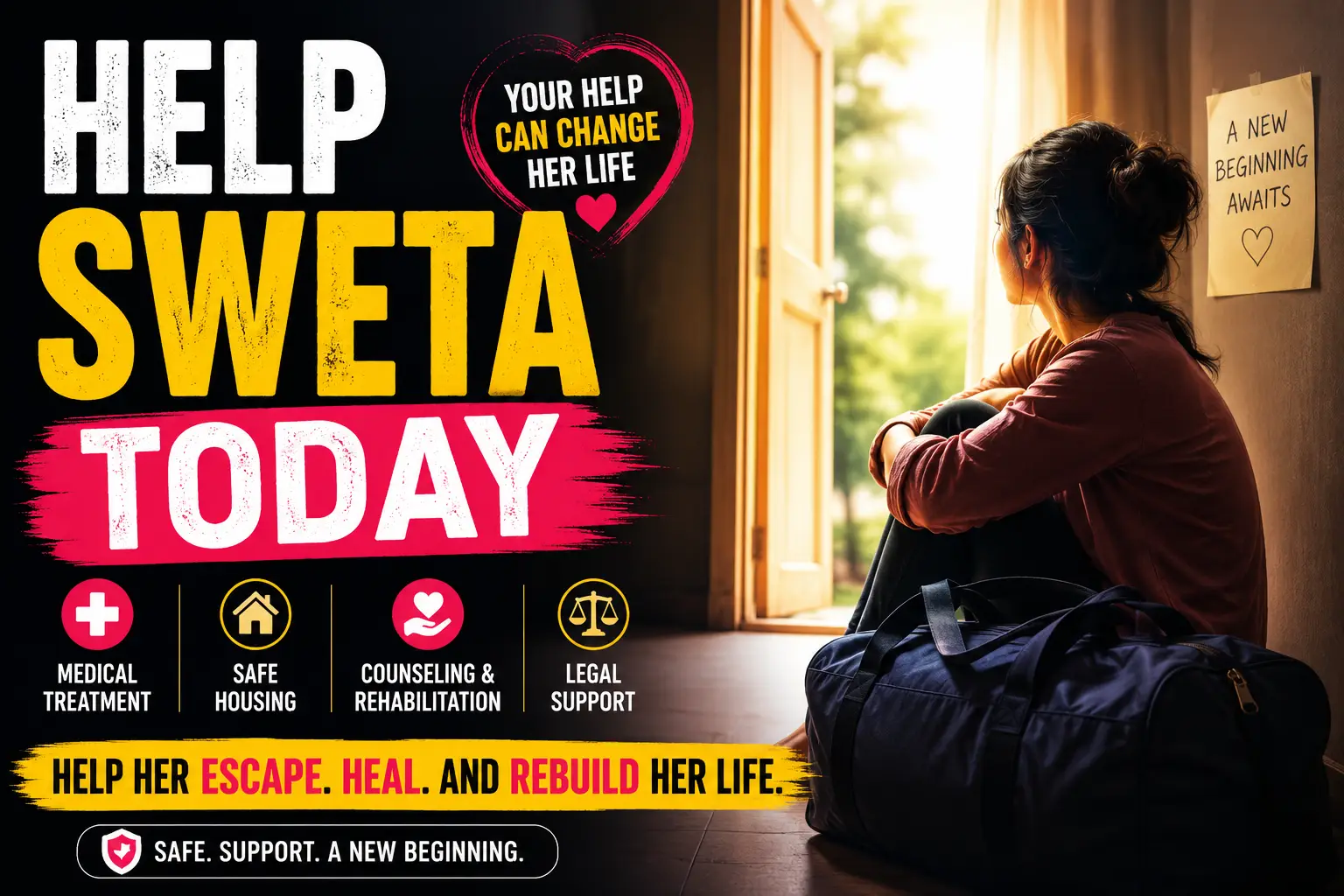 Help Sweta Rebuild Her Life Emergency Medical Treatment & Safe Housing