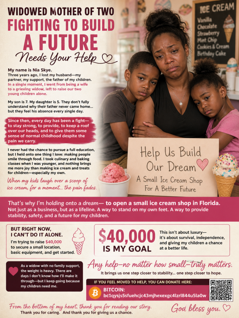 Widowed Mother of Two Fighting to Build a Future