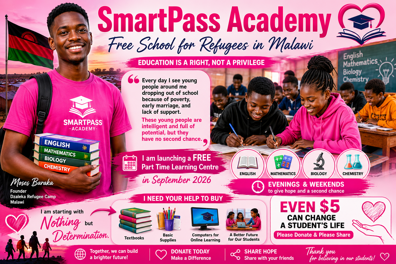 free school for Refugees in Malawi