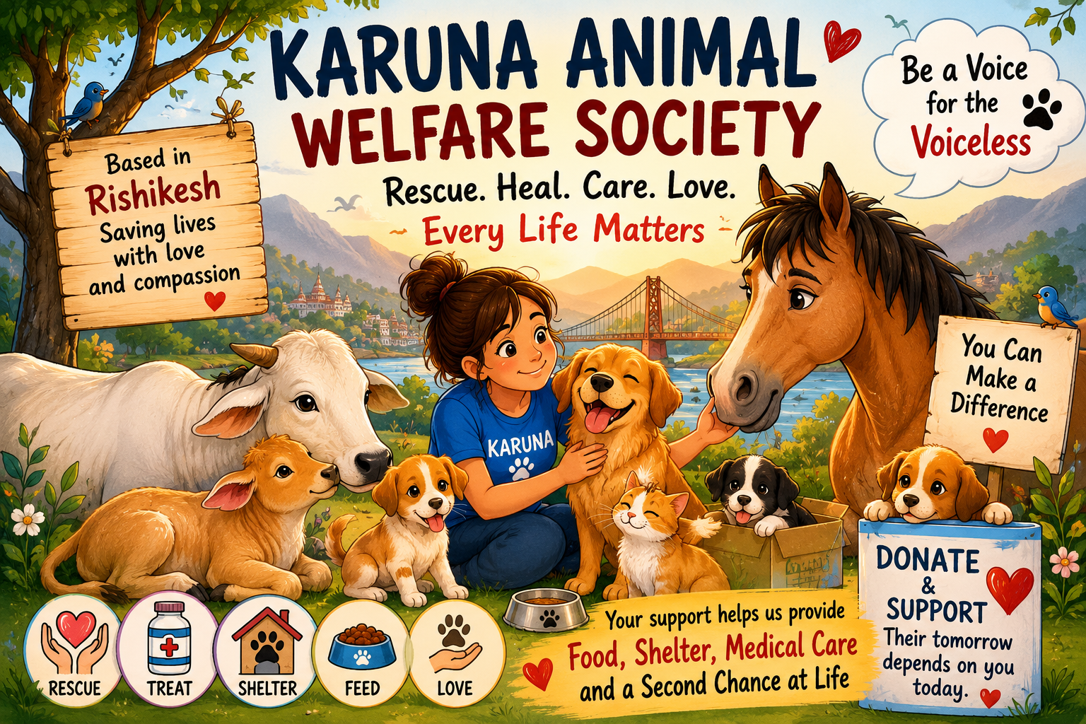 Protect Abandoned and Injured Animals in Rishikesh
