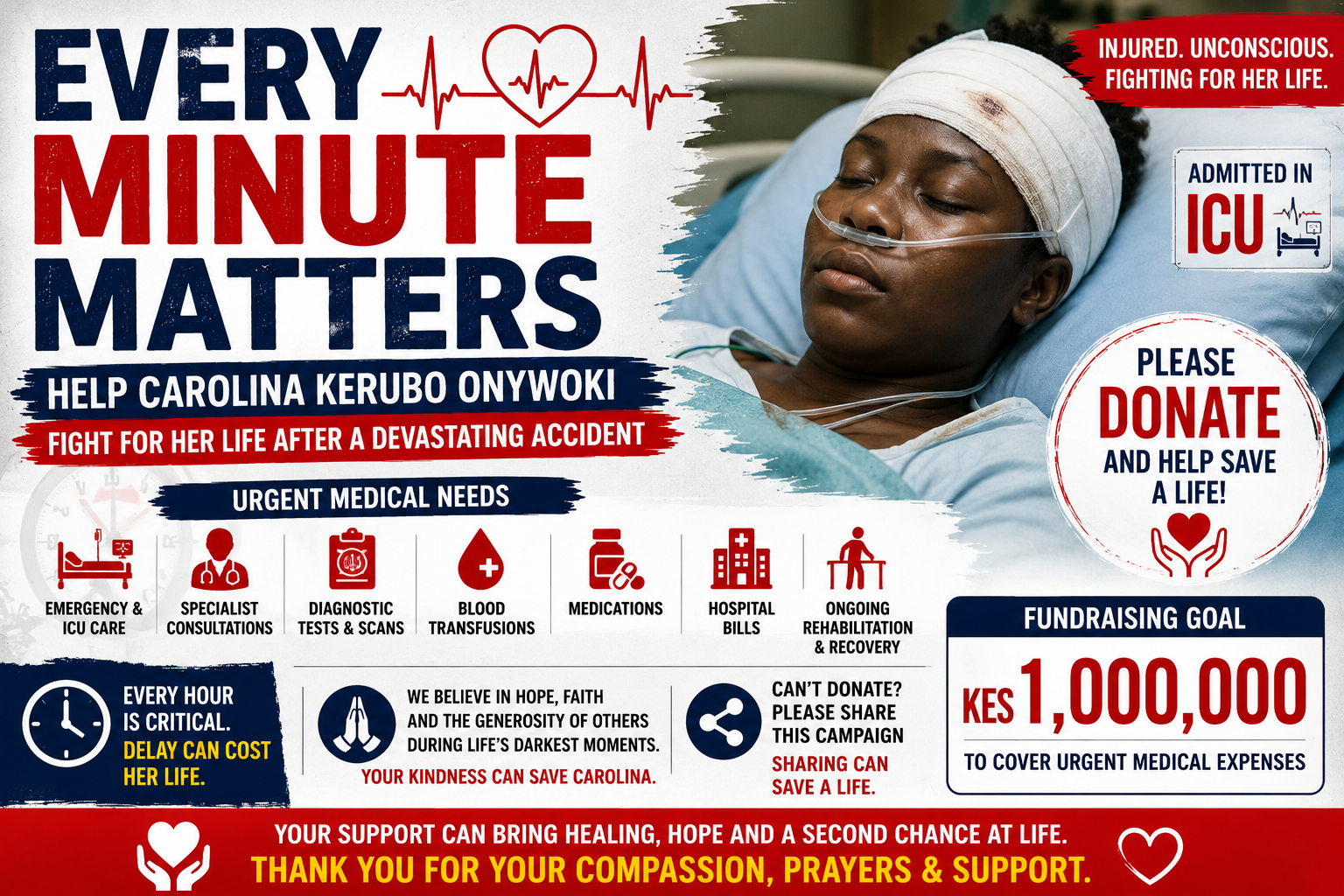 Carolina urgently needs helping with medical expenses