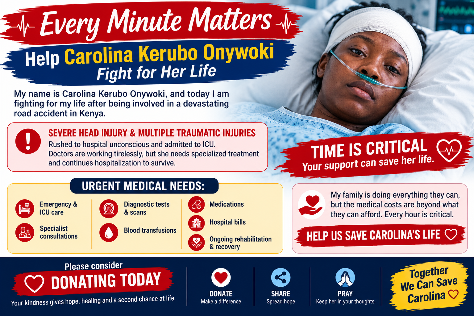 Carolina’s journey to recovery will require strength