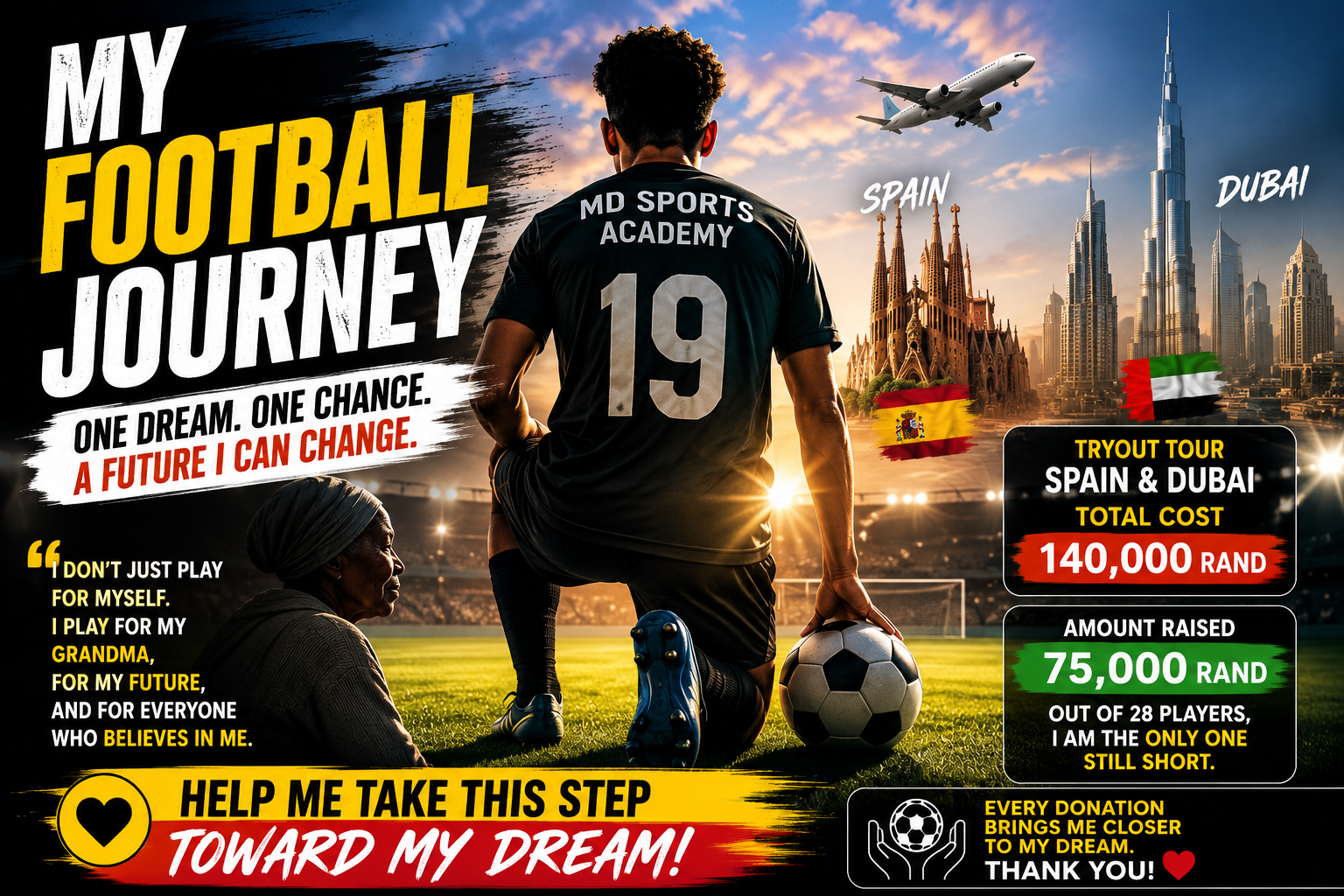 Help Me Chase My Dream of Becoming a Professional Football Player