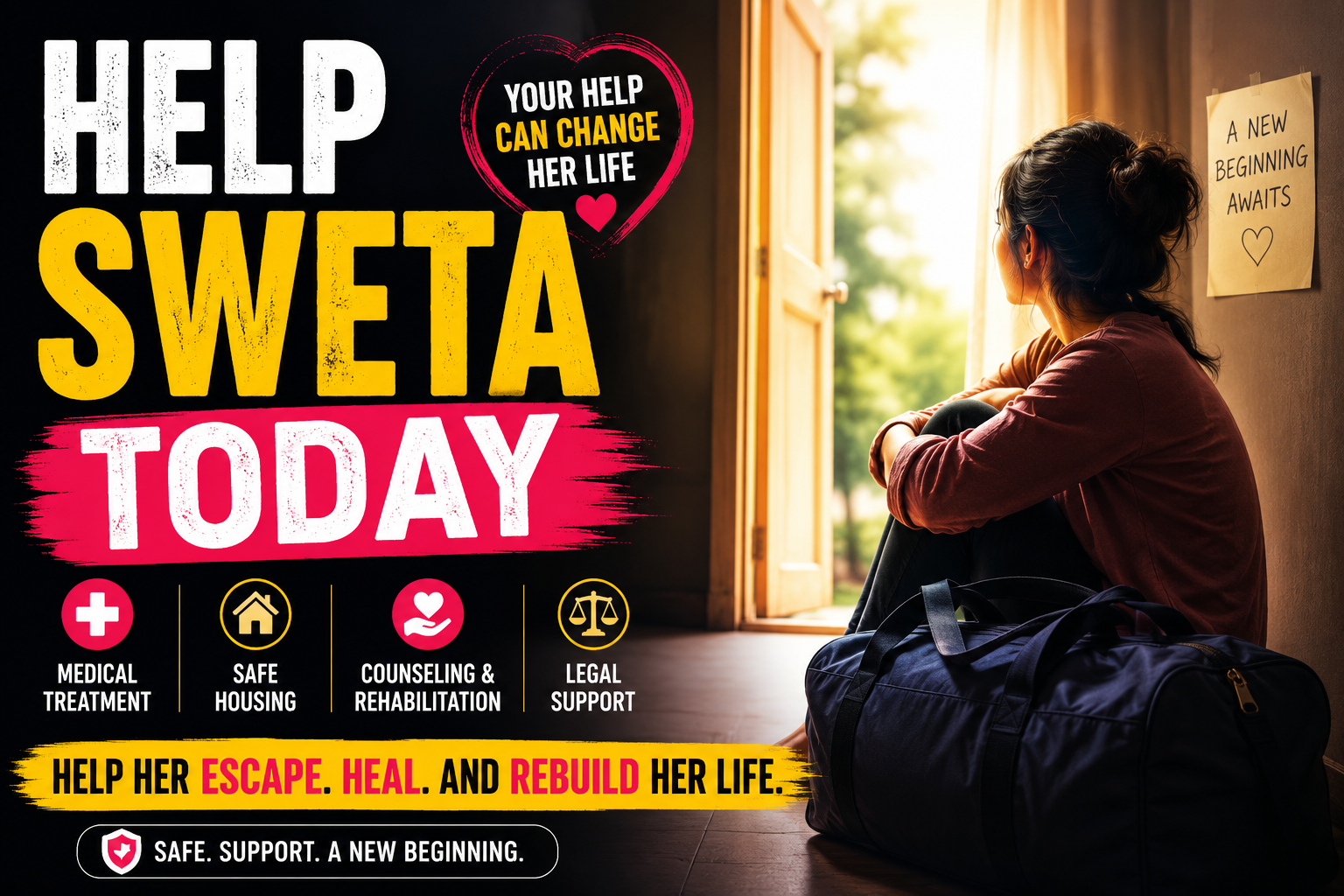 Help Sweta Rebuild Her Life Emergency Medical Treatment & Safe Housing